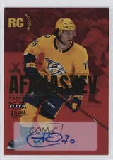 2023-24 Fleer Ultra Rookies Red Rainbow Foilboard 2/99 Egor Afanasyev Auto 12ll
