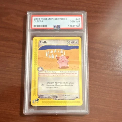 Pokémon TCG Cleffa Skyridge 2003 Basic Fairy Regular Common 48/144 PSA 10