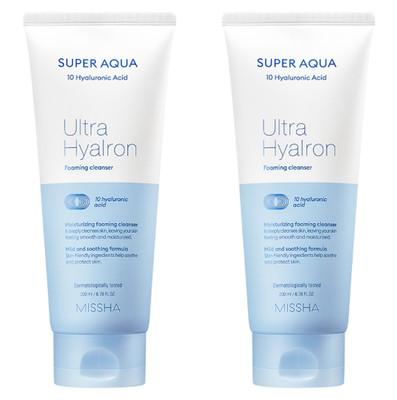 Missha Super Aqua Cleansing Foam 200ml 2pcs K-beauty