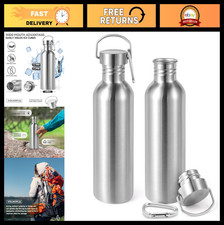 32oz Stainless Steel Water Bottles 2 Pack - Uninsulated, BPA Free, Lightweight,