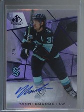 2021-22 Upper Deck SP Game Used Purple Fragment 2/5 Yanni Gourde #77 Auto 2d8