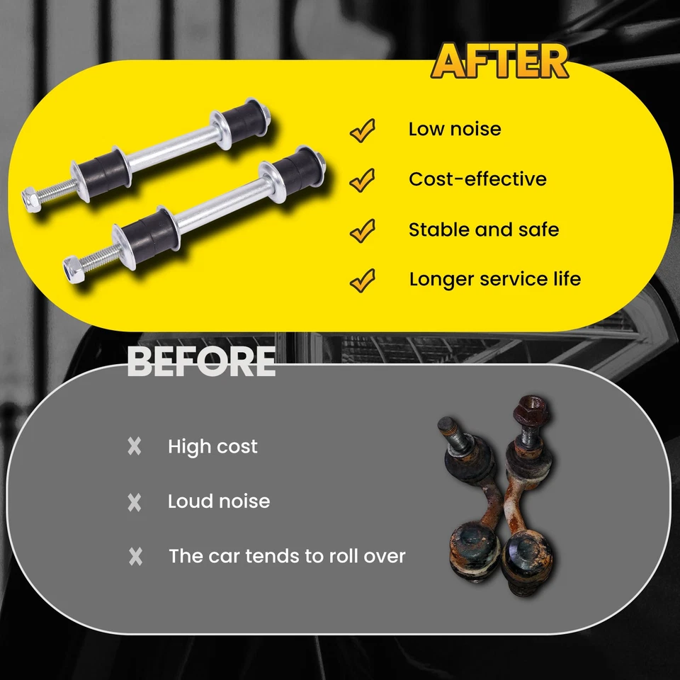 2x Eslabones de barra estabilizadora delantera para Ford Mercury Chevrolet Chrysler Dodge Buick Plymouth Foto 4 de 4