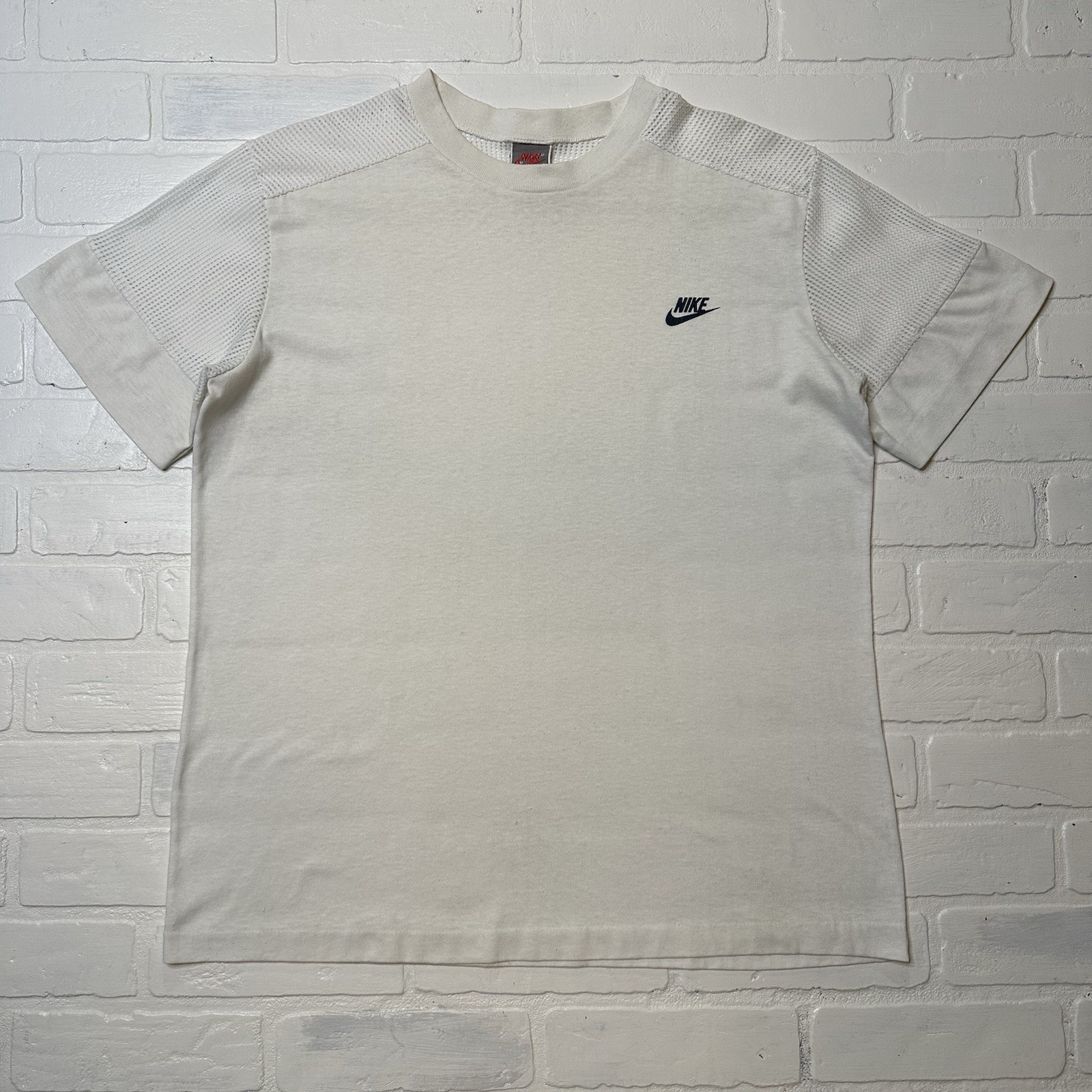 Vintage 70s Nike Ringer Tee Size L USA Made Single Stitch Retro Sportswear