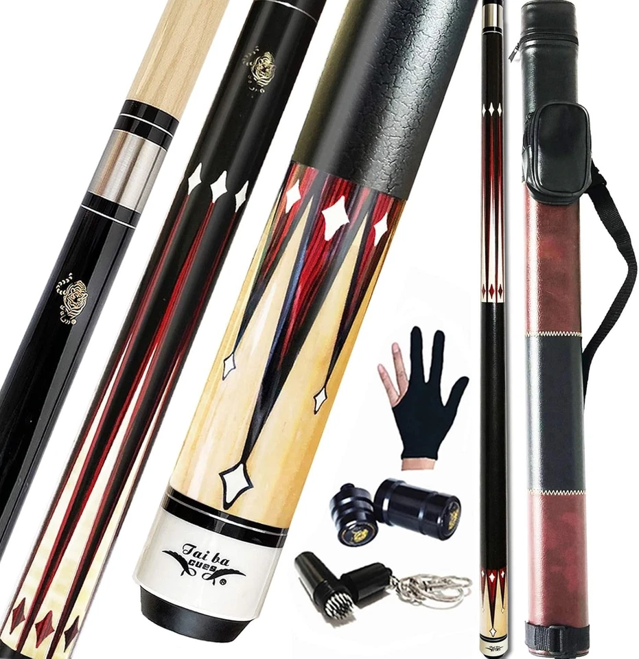 Professional 2-Piece Pool Cue Stick + Case - Image 3 of 4