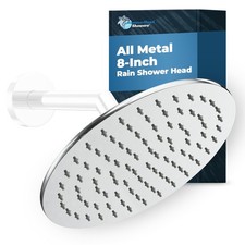 HammerHead Showers  Solid Metal 8 Inch Rainfall Shower Head   CHROME