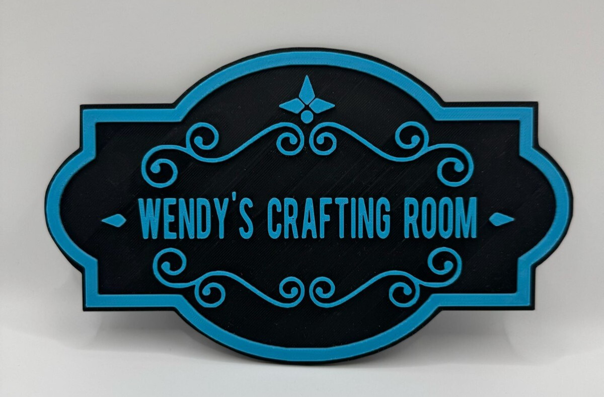 Letrero de sala de manualidades personalizado