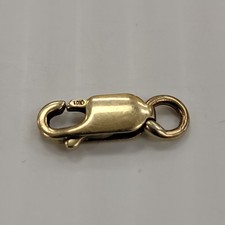 12mm 0.6G 10k Solid Yellow Gold Lobster Claw Clasp For Necklace Or Bracelet