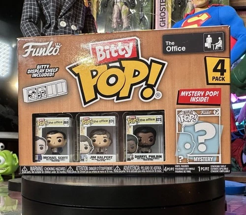 Funko POP! Bitty:The Office:4-Pack Figurines (3 + 1 Mystery Character)