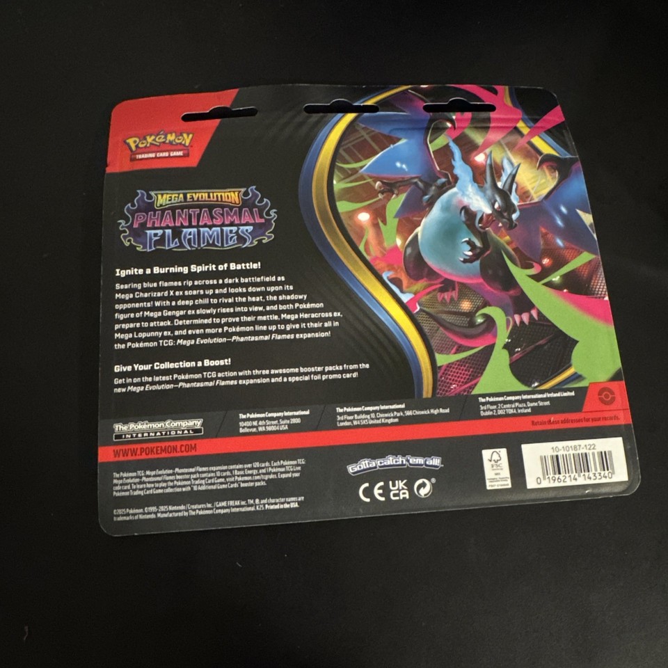 Pokémon TCG Mega Evolution Phantasmal Flames Booster Bundle+3PK Blister ...