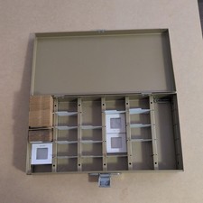 Vintage Kenco Accessories Metal Slide Box Case Files Box Storage Container Slide