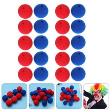 20Pcs Durable Sponge Clown Nose Props Red for Halloween Party and Performance