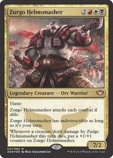 1 x Zurgo Helmsmasher - Foil - Duel Decks: Speed vs Cunning - Heavy Play - MTG