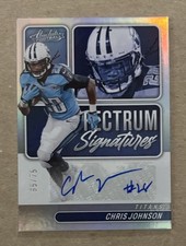 2022 ABSOLUTE SPECTRUM SIGNATURES CHRIS JOHNSON AUTO AUTOGRAPH #’D 65/75