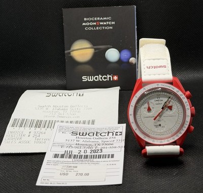 Omega x Swatch MoonSwatch Mission to Mars NEW IN BOX W/PAPERS RECEIPT!!!