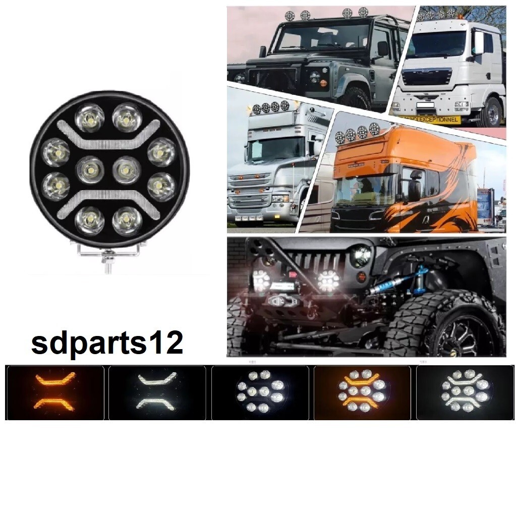 Feu spot LED 125W IP67 ultra puissant pour poids lourds et tracteurs