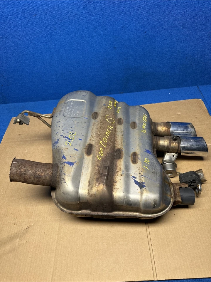 BMW 528I XDRIVE F10 2012-2016 2,0 L silenciador de tubo de escape trasero de gas con punta 119 k OEM Foto 2 de 4