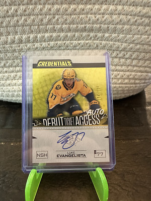 23-24 Credentials Debut Ticket Access Auto Luke Evangelista #124/125