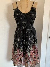 Floral ROMANTIC HIPSTER Spaghetti Straps Open Back  Midi Dress Size Small