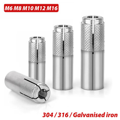 M6 - M16 Drop in Anchors Masonry Brick Concrete Sleeve Anchors Metric