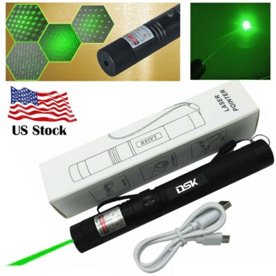 9900Miles Rechargeable Green Laser Pointer Pen Astronomy Visible Beam Lazer