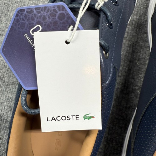 Lacoste Bayliss 119 1 U CMA NWT Men's Navy Leather Sneakers Shoes Size 12 D - Picture 9 of 11