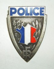 ANCIEN INSIGNE DE KEPI POLICE - 40 mm - Fraisse Demey - OBSOLETE POUR COLLECTION
