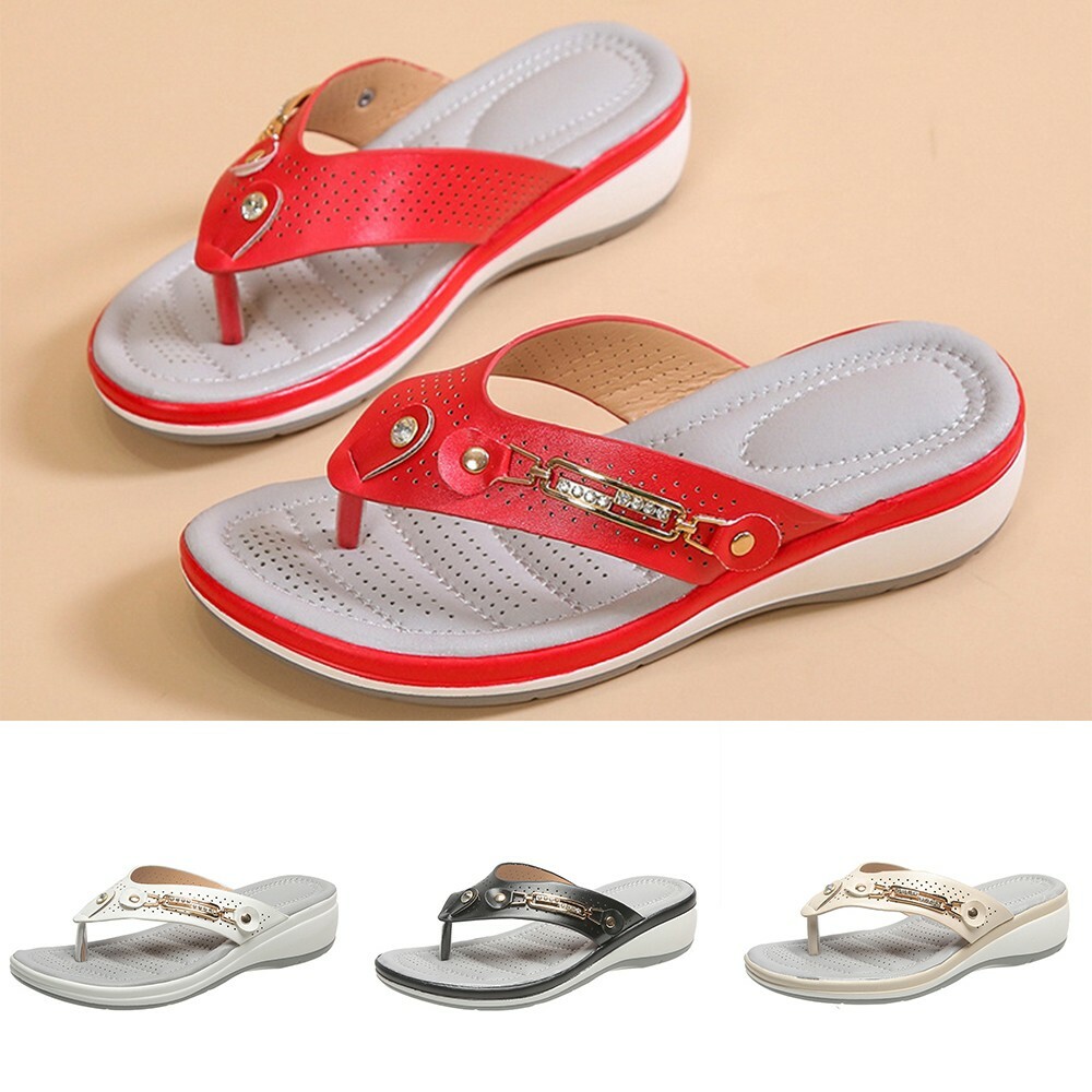 Womens Arch Support Soft Cushion Flip Flops Thong Sandals Slippers Summer  Shoes | eBay