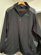 Men  s Large Lightweight Jacket DODGE MOPAR Adjustable Zipper Pockets Black Gray