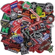 Iron on Patch Car Auto Motor Racing Motorcycle MotoGP Sponsor Wholesale Random