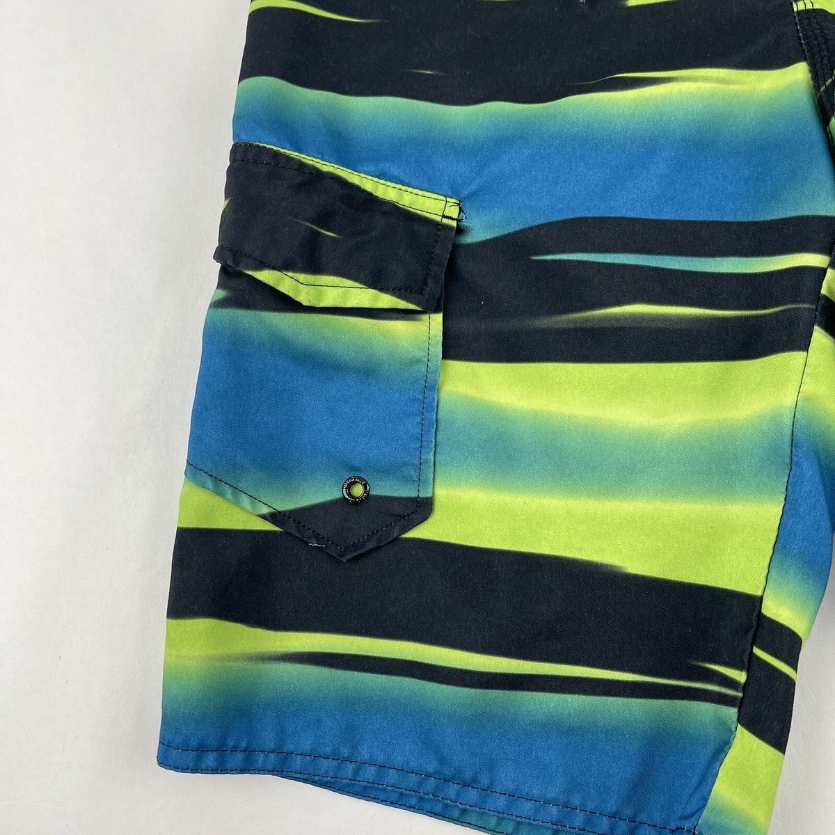 Short De Bain Hang Ten – Garçon – Taille L – Vert Fluo – Très Bon état