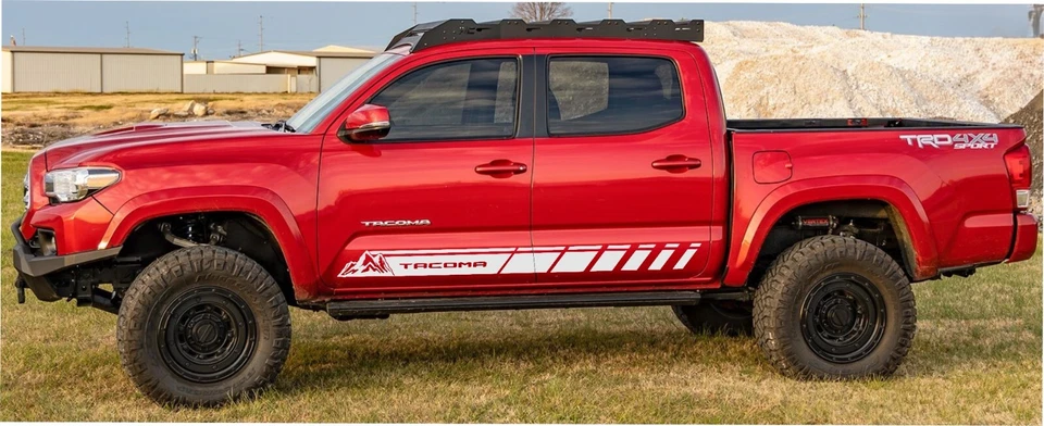 Calcomanías calcomanías pegatinas rayas vinilo gráficos balancín lateral Toyota Tacoma 2015-2023 Foto 4 de 4