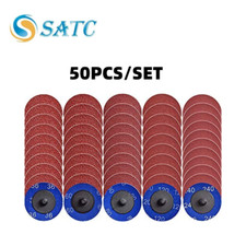 50Pcs 2inch AO Quick Change Die Grinder R-Type Sanding Grinding Disc 36-240 Grit