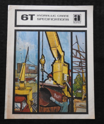1966-1969 ALENCO 6T HYDRAULIC CRANE BROCHURE ALBRITTON ENGINEERING BRYAN TX