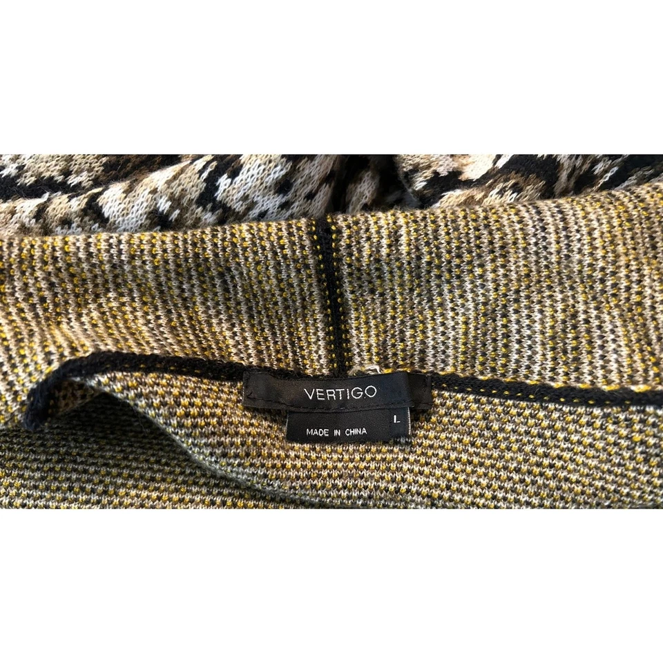 Cárdigan Anthropologie Vertigo Floral Dorado y Negro Talla Grande  Foto 3 de 4