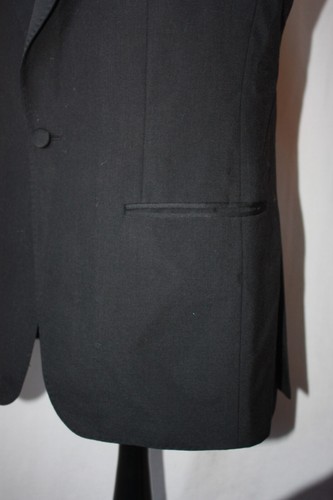 Vtg FH Etiquette black tuxedo evening 2 piece suit 38R W 32 L 30 revival - Picture 11 of 15