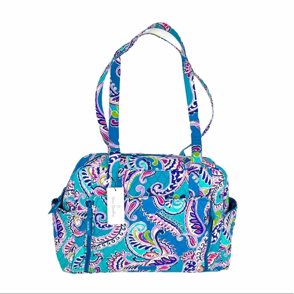 Vera Bradley Diaper Bag Waikiki Paisley Blue, Purple