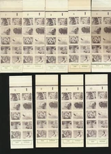 1880-1889 Mint NH Wildlife Booklets LOT of 9 with different Plate #'s as shown