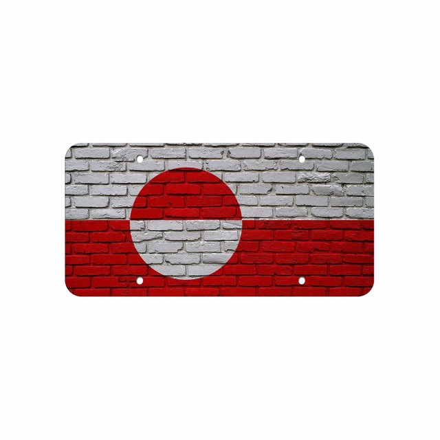 Aluminum License Plate Flag of Greenland (Greenlander) Many Options