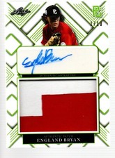 2023 Leaf Perfect Game Showcase Patch Emerald Auto #PA-EB1 England Bryan 1/10