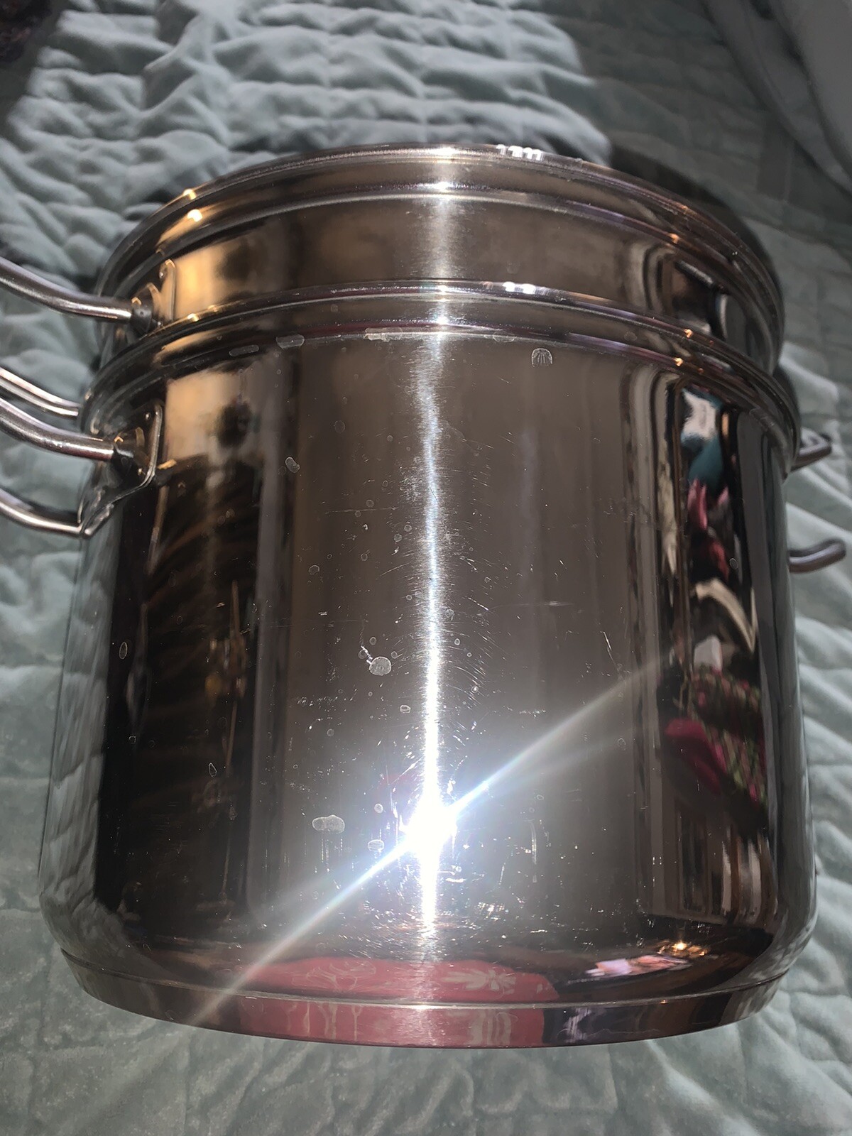 william sonoma staineless steel steamer/pasta strainer eBay