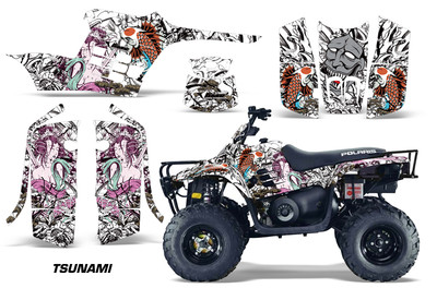 Atv Graphics Aufkleber Sticker Für Polaris Trail Boss 330 04-09 Tsunami W