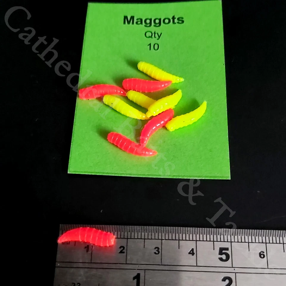 Gusanos flotantes fluorescentes de imitación Trendex carpa barba tenche pesca gruesa Foto 2 de 4