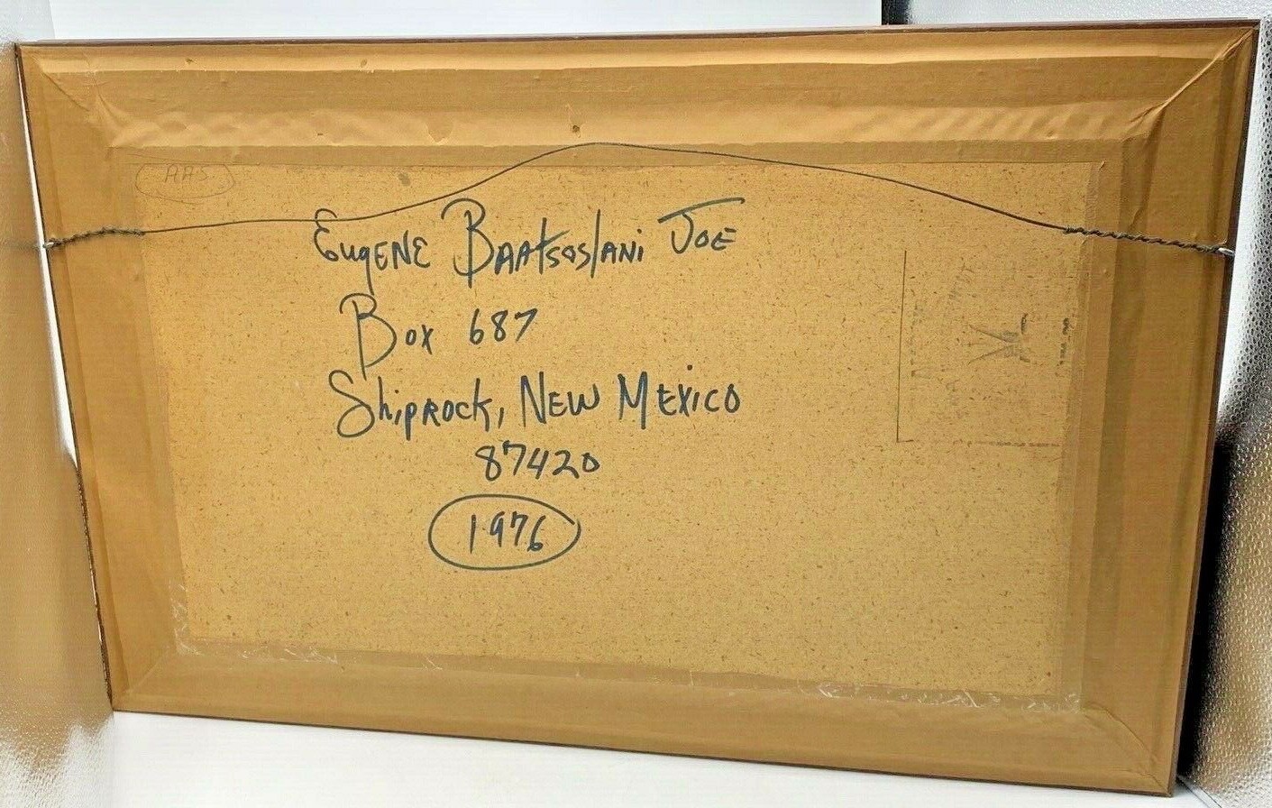 1976 “SHIPROCK” by EUGENE BAATSOSLANII JOE ORIGINAL NAVAJO SAND