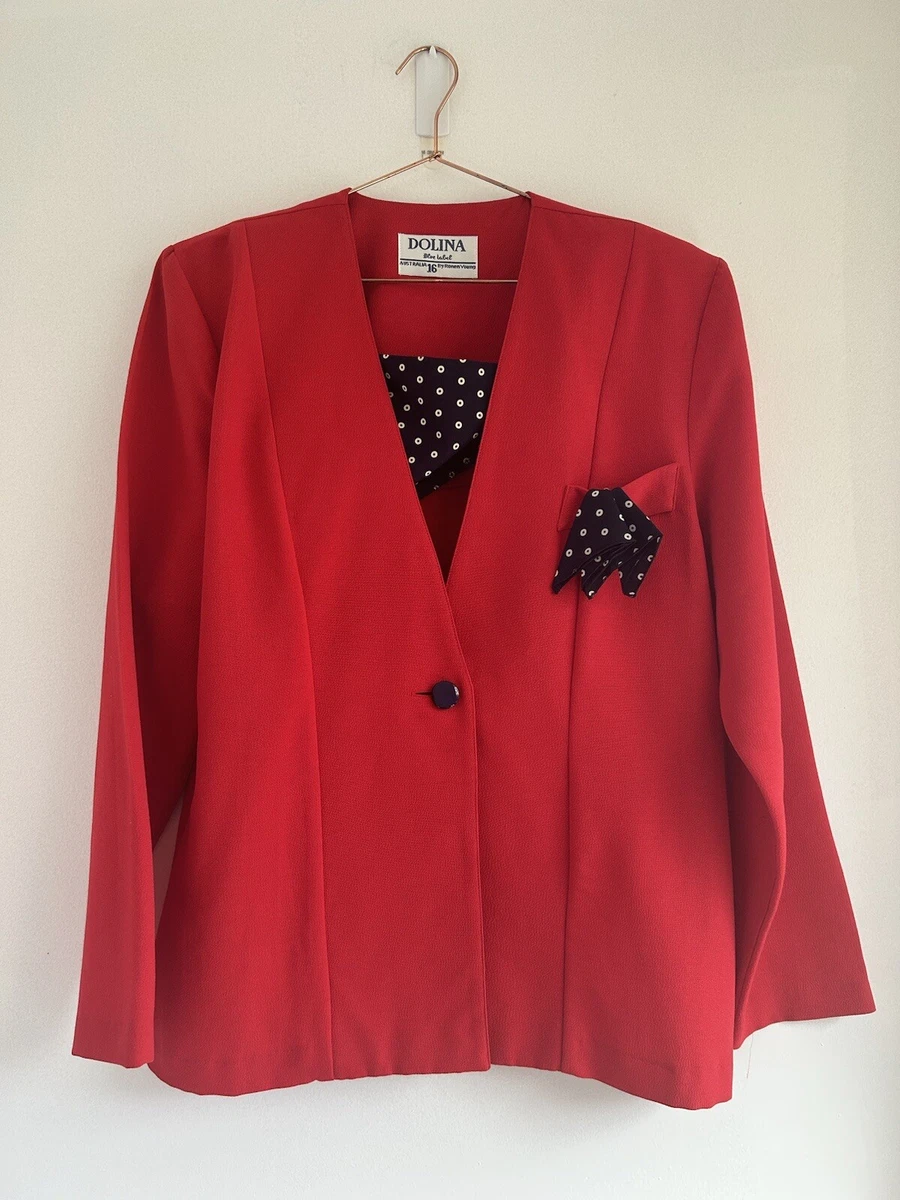 Red blazer size best sale 16
