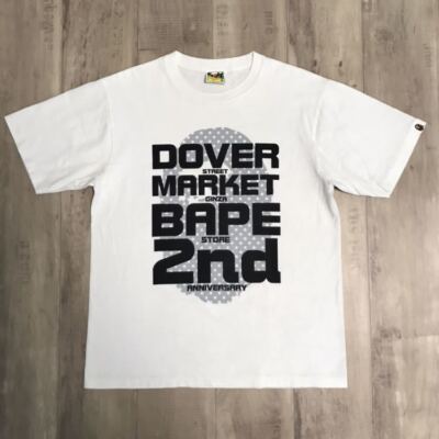 BAPE Dover Street Market Ginza 2nd Anniversary ape head T-shirt White APE Size M