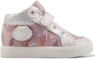 BNIB Clarks Toddler Girls City Pop Light Pink Leather/Canvas Boots