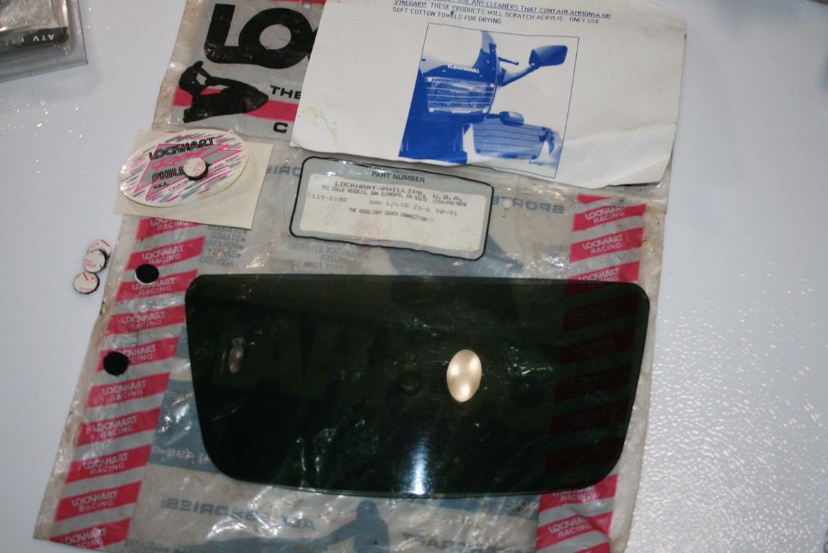 SMOKE Headlight Lens Cover Shield For Kawasaki ZX-6 1990-91