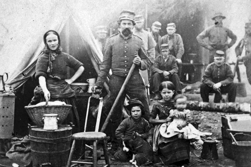 New 5x7 Civil War Photo: Family in Camp of the 31st Pennsylvania near Washington