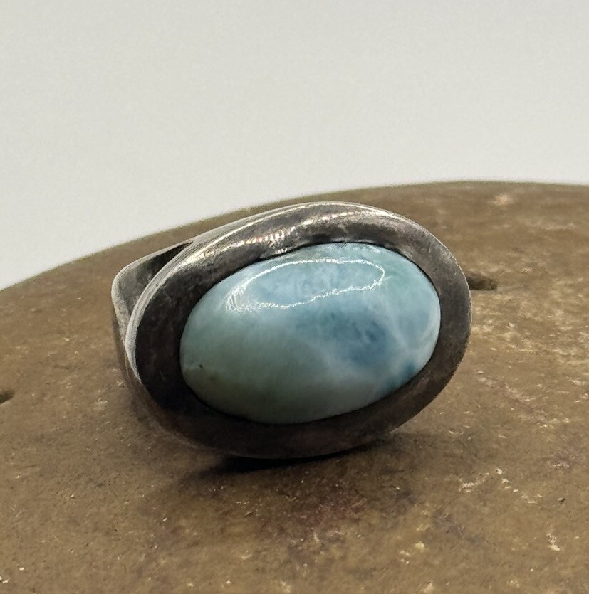 VINTAGE WONDERFUL LARIMAR STERLING SILVER 925 MODERN RING SZ 5 | eBay