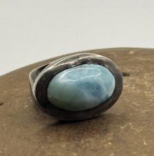 VINTAGE WONDERFUL LARIMAR STERLING SILVER 925 MODERN RING SZ 5
